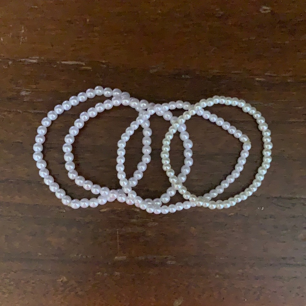 Faux pearl bracelets (set)